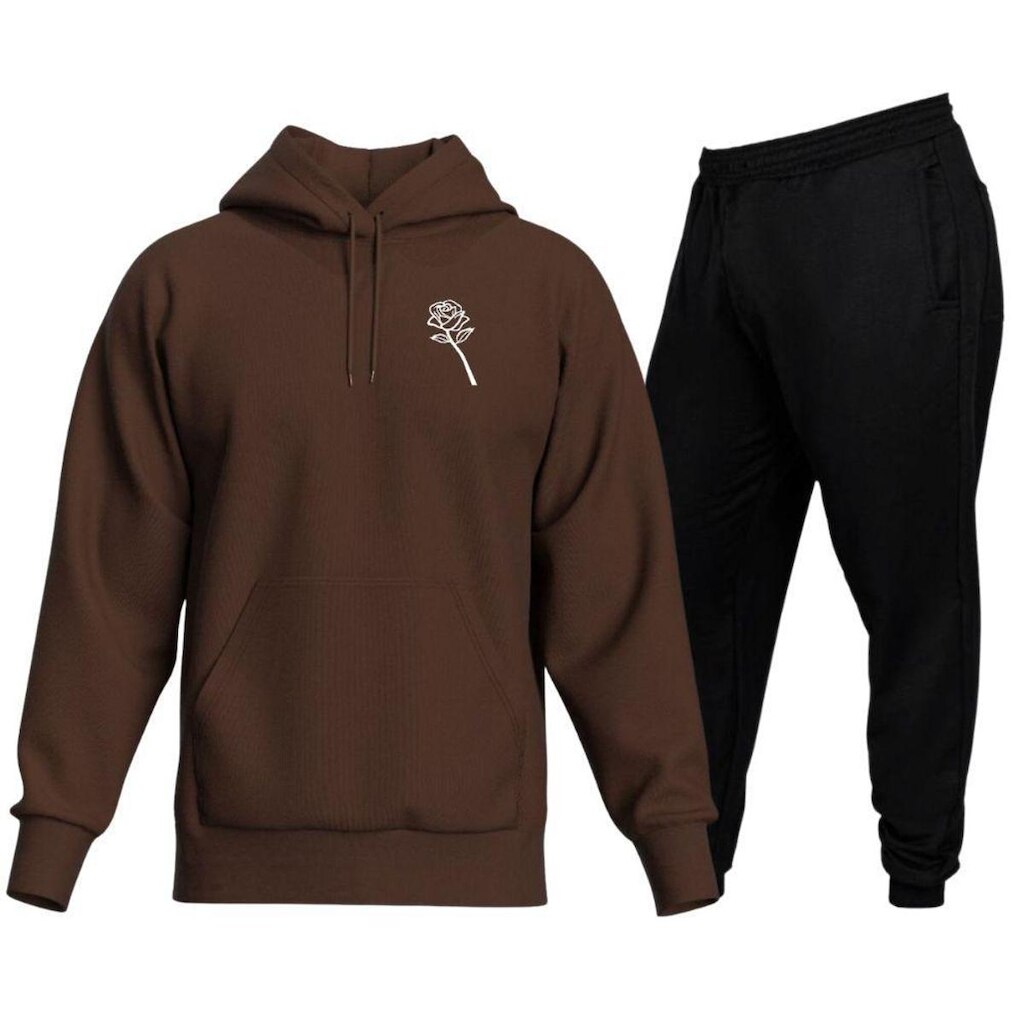 Conjunto De Moletom Blusa Moletom Canguru + Calça Moletom