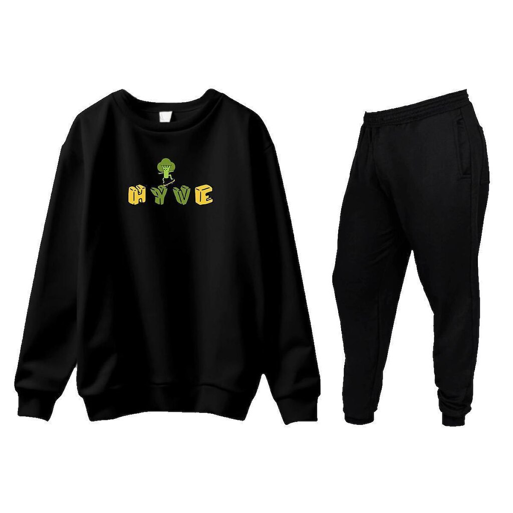 Conjunto de Moletom Blusa Sem Capuz e Calça Jogger Hyve