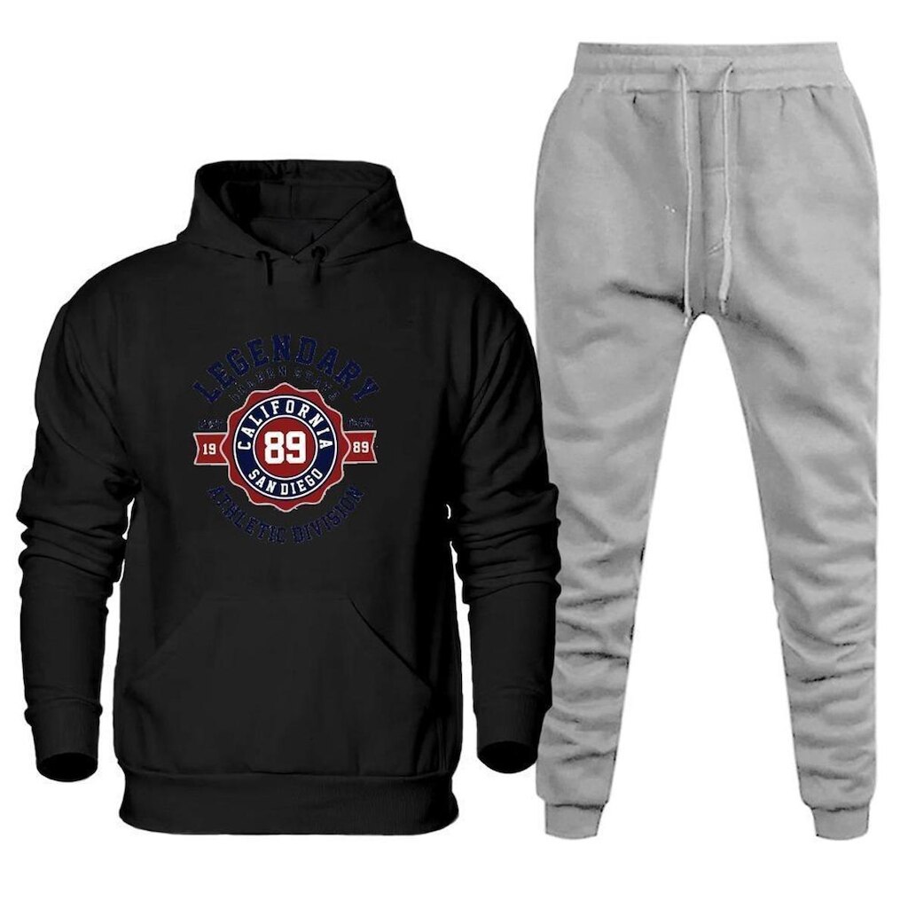 Conjunto de Moletom Canguru Estampada Unissex