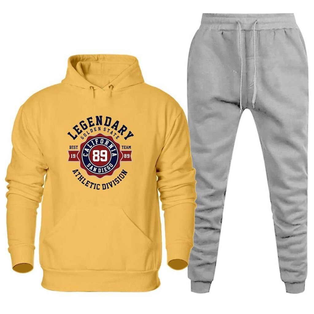 Conjunto de Moletom Canguru Estampada Unissex