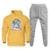 Conjunto de Moletom Canguru Plus Size Feminino Blusa Estampa Unicornio Com Calça Jogger Basica - Amarelo