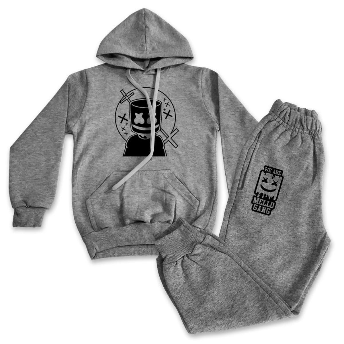 Conjunto de Moletom Dj Marshmello Infantil Flanelado com Capuz Menor preço em Conjunto de Moletom Dj Marshmello Infantil Flanelado com Capuz