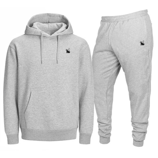 Conjunto de Moletom Flanelado Blusa E Calça Abrigo Inverno Opice - Cinza Menor preço em Conjunto de Moletom Flanelado Blusa E Calça Abrigo Inverno Opice - Cinza