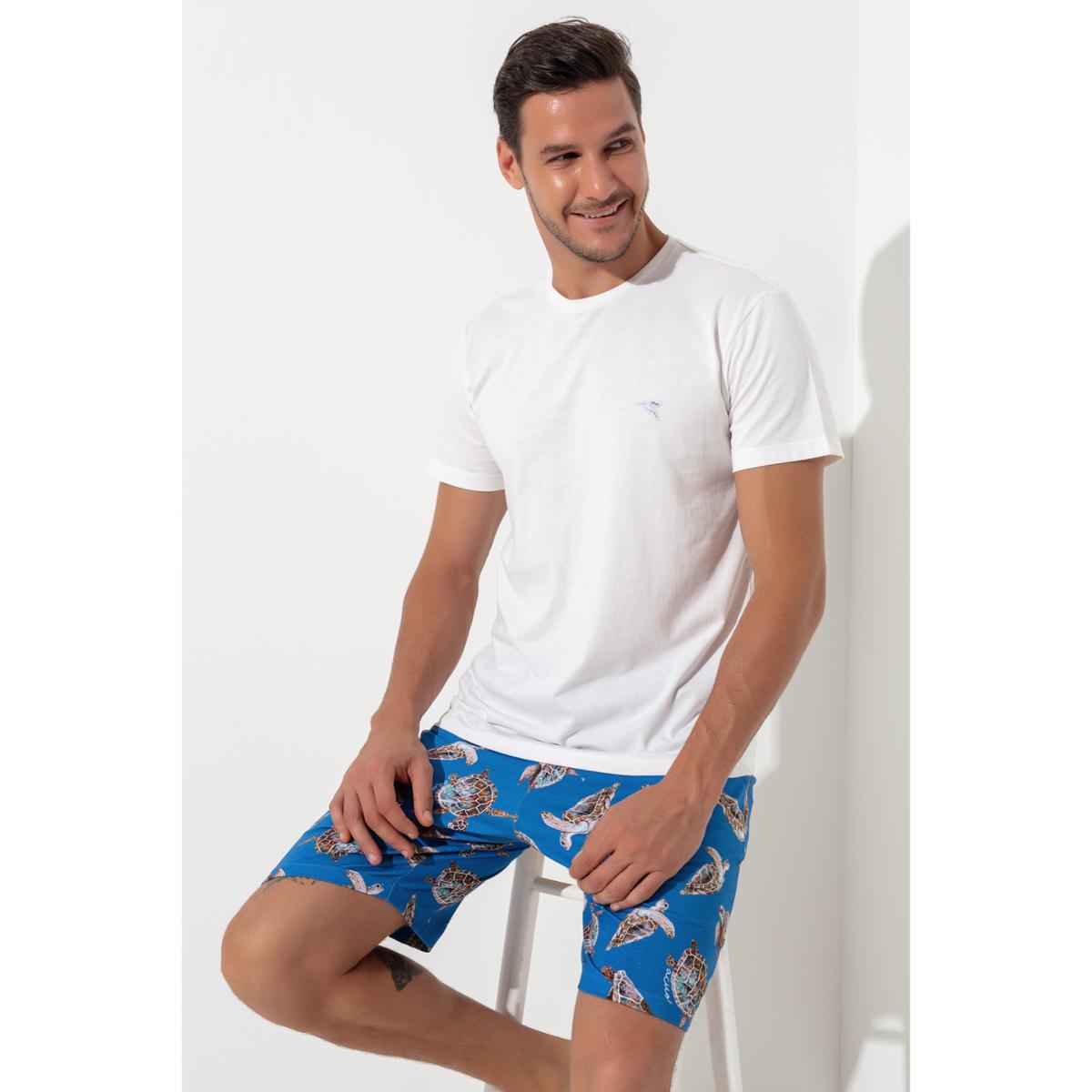 Conjunto de Pijama Acuo Manga Curta Tartaruga Masculino | Netshoes
