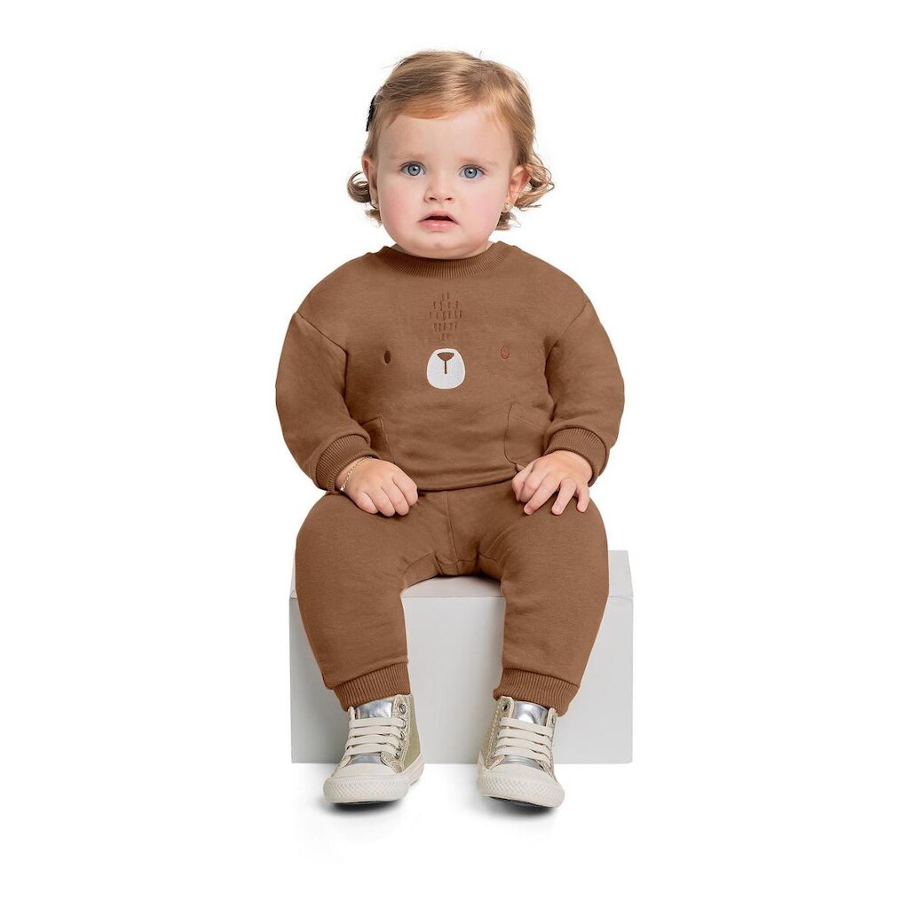 Conjunto de Ursinho com Blusão e Calça Unissex para Bebê Quimby