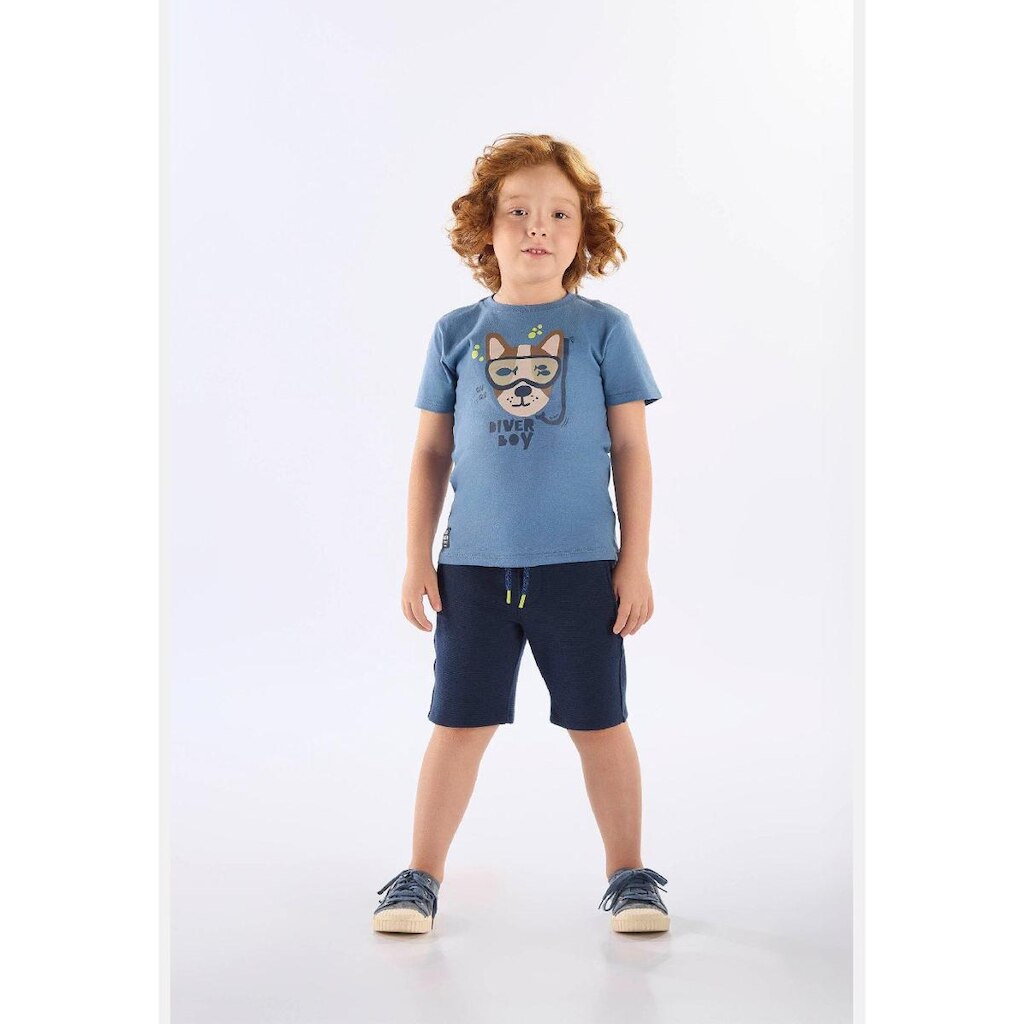 Conjunto Diver Boy Camiseta Bermuda Up Baby