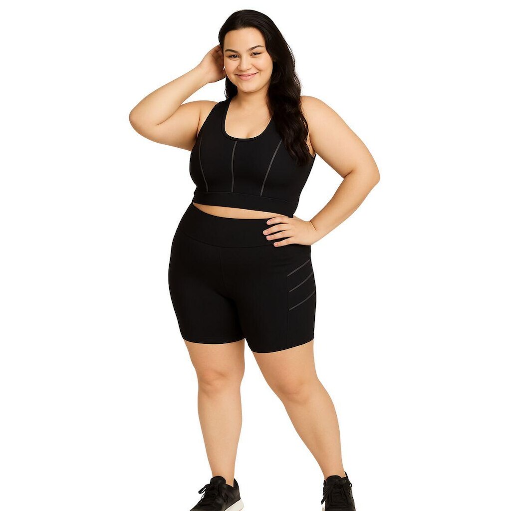 Conjunto Feminino Academia Roupa De Ginastica Plus Size veste 48