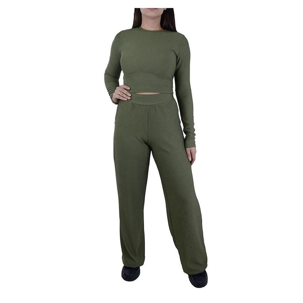 Conjunto Feminino Babicat Canelado  Cipreste