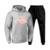 Conjunto Feminino Blusa Canguru Estampa de Urso Com Calça Basica Academia Com Bolsos Confortavel - Cinza
