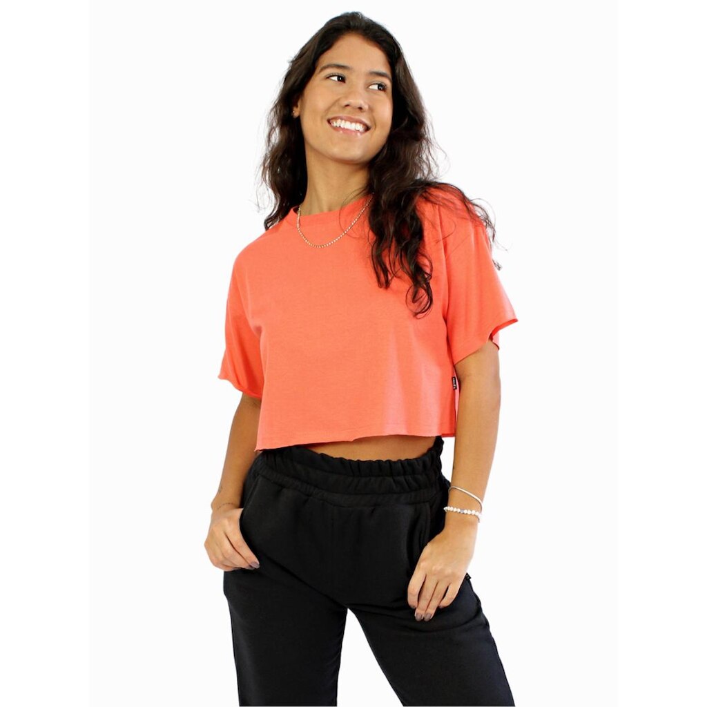 Conjunto Feminino Camiseta Cropped e Calça Moletom Jogger