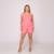Conjunto Feminino Regata e Shorts Cintura Elástico em Malha Crepe - Rosa