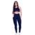 Conjunto Feminino Top Com Bojo + Calça Fitness - Marinho