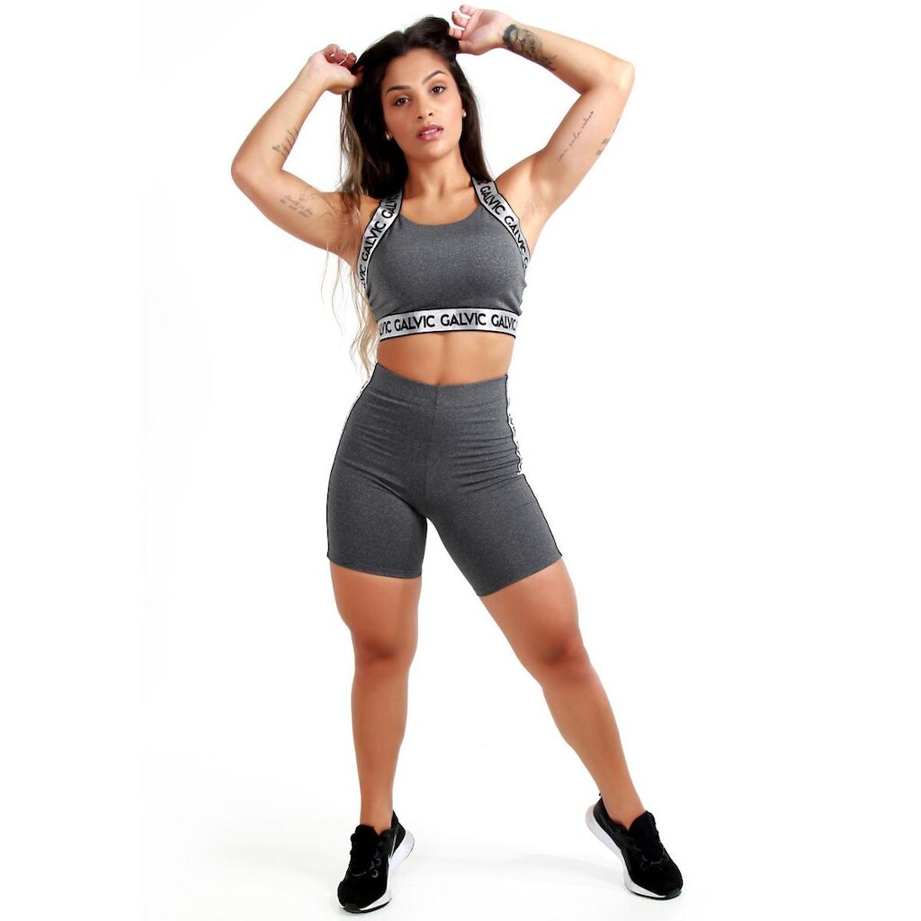 Conjunto Fitness Com Elástico Lateral