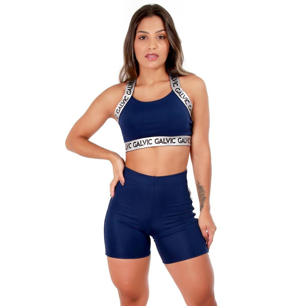 Conjunto Fitness Com Elástico Lateral