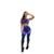 Conjunto Fitness Com Tela - Azul+Lilás