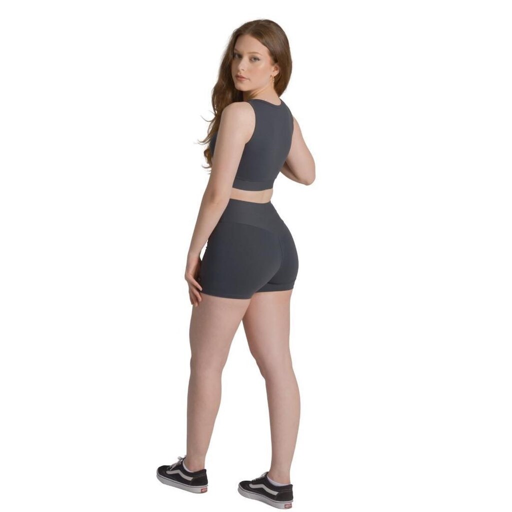 Conjunto Fitness Feminino Top Cropped e Short