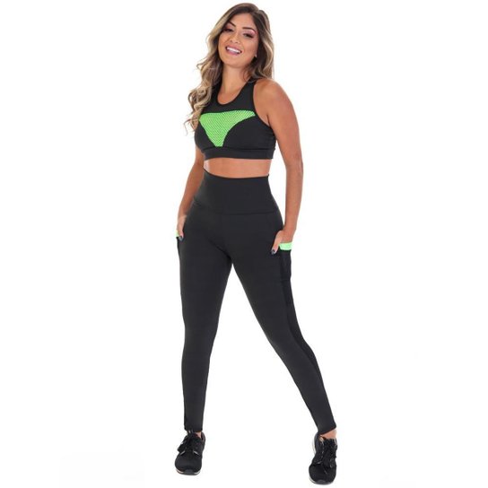 Conjunto Fitness Fristyle Legging E Top Academia Feminino