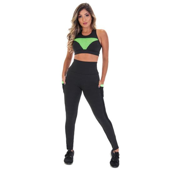 Conjunto Fitness Fristyle Legging E Top Academia Feminino