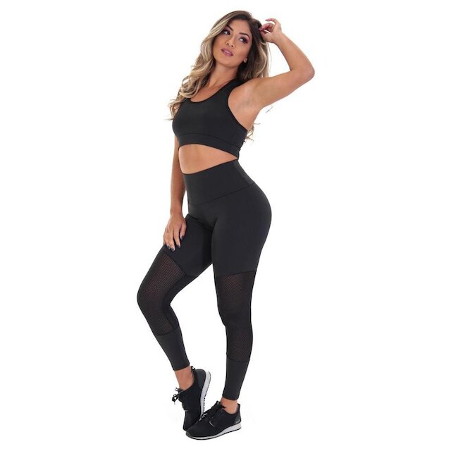 Conjunto Fitness Legging E Top Academia Feminino