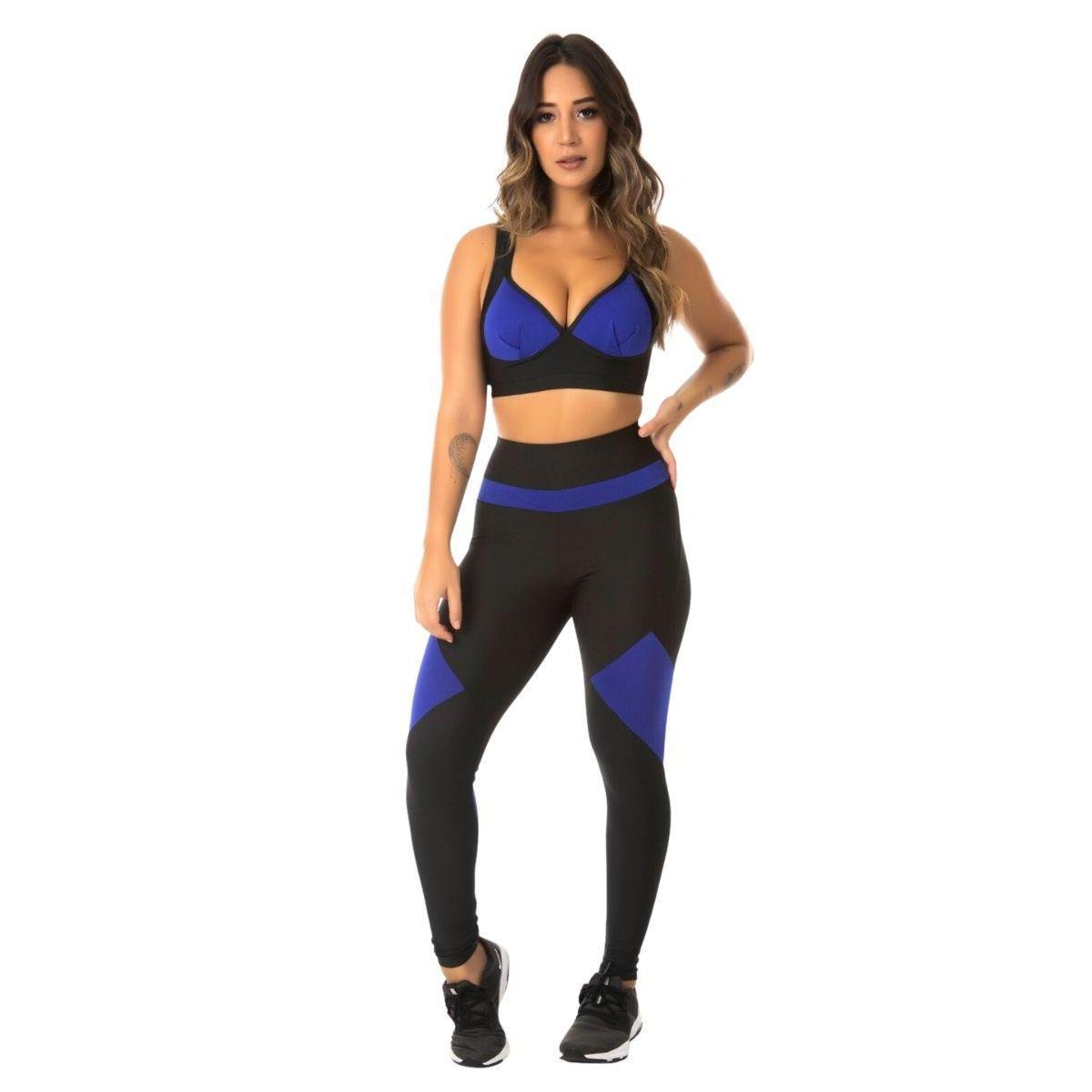Conjunto Fitness Legging E Top Roupas De Academia Feminino Menor preço em Conjunto Fitness Legging E Top Roupas De Academia Feminino