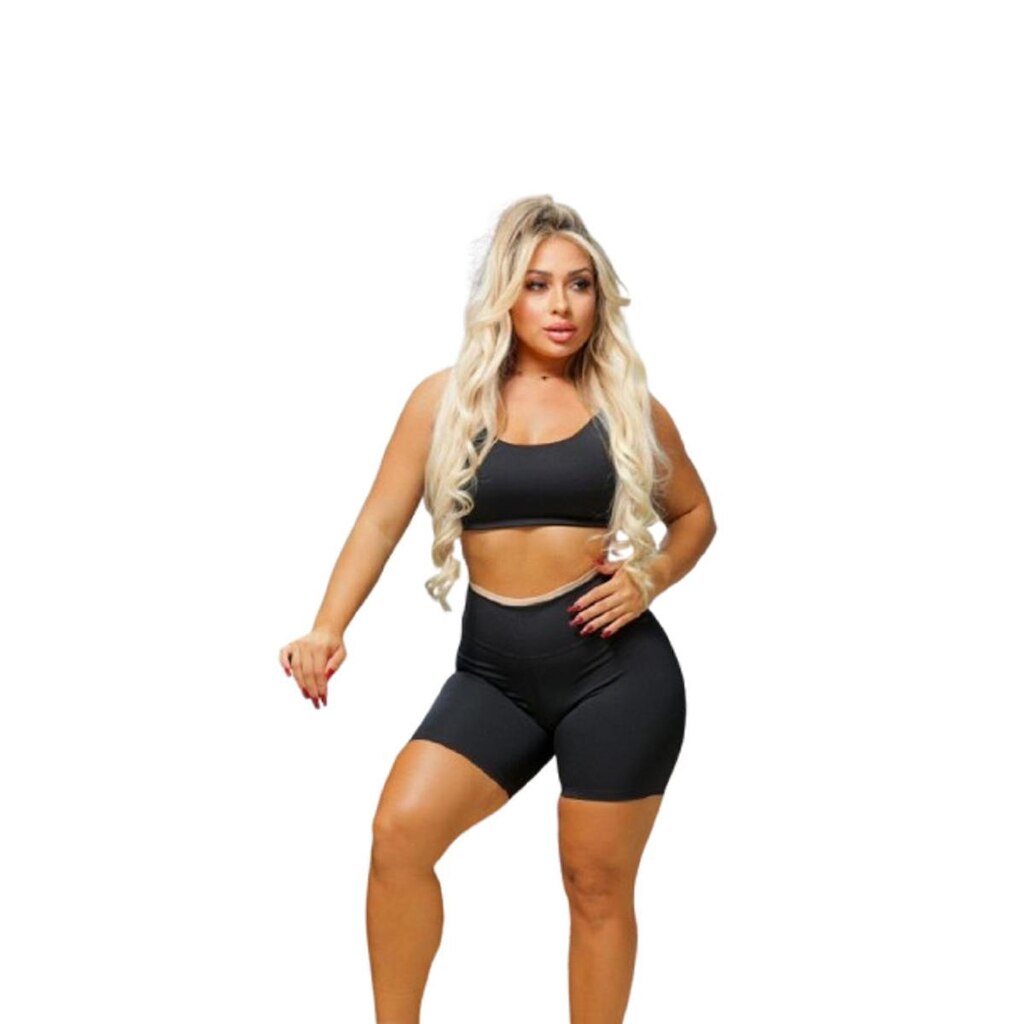Conjunto Fitness Poliamida Top E Short Comum