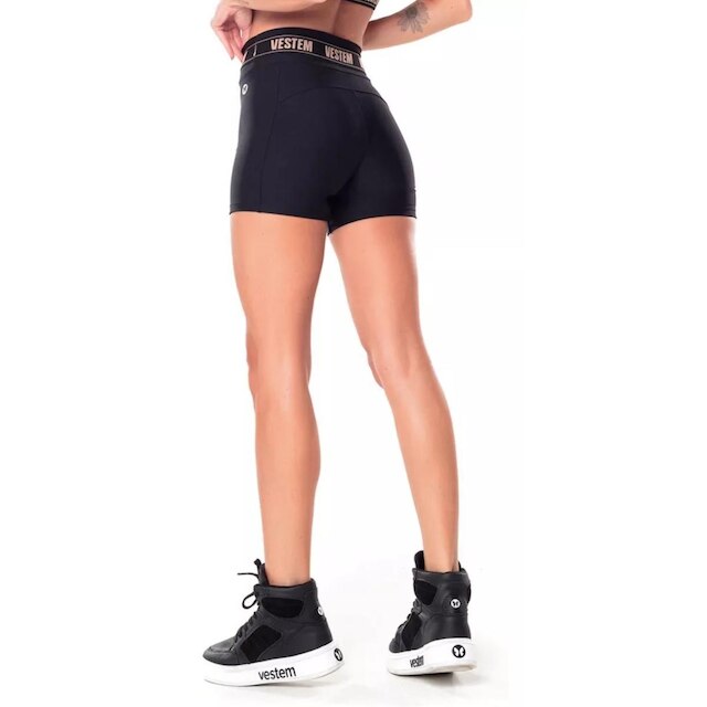 Conjunto Fitness Top E Shorts Hera Elastico Vestem Academia