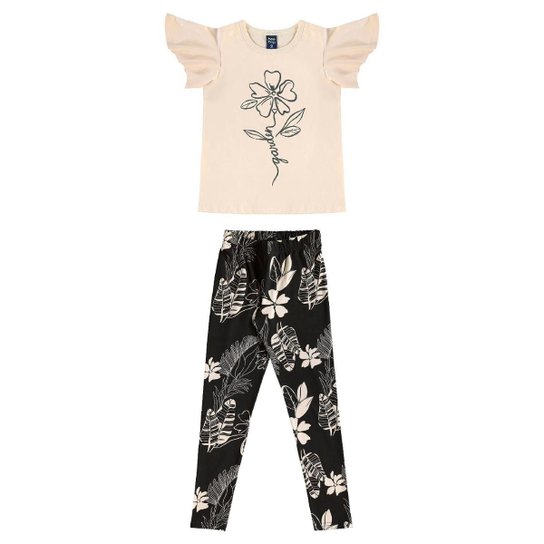 Conjunto Floral Blusa Legging Bee Loop