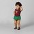 Conjunto Fluminense Infantil Torcida Baby c/ 3 peças Menina - Vinho+Verde