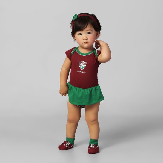 Conjunto Fluminense Infantil Torcida Baby c/ 3 peças Menina