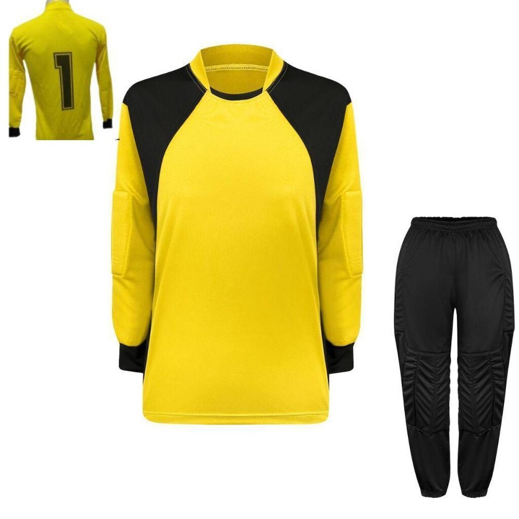 Conjunto Goleiro Infantil Juvenil Camisa E Calça Acolchoada Novo Modelo