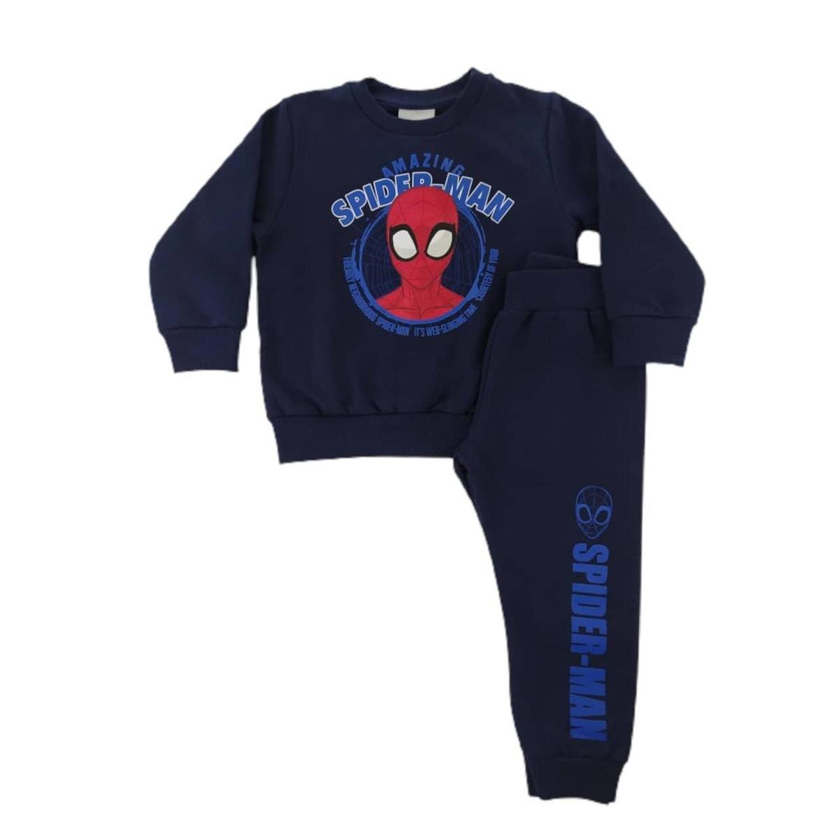 Conjunto Homem Aranha Blusa e Calça Infantil Fakini - Marinho | Netshoes