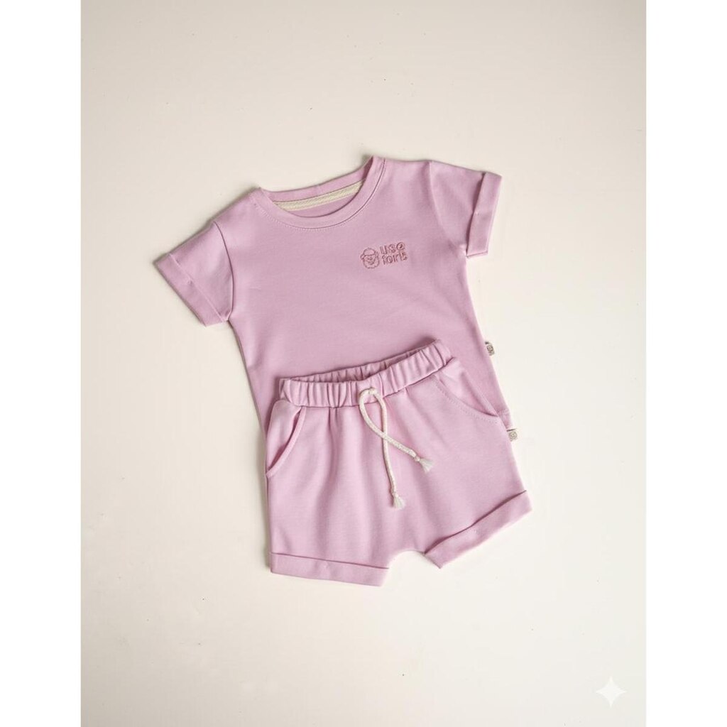 Conjunto Infantil Blusa E Shorts Bebê Elegante