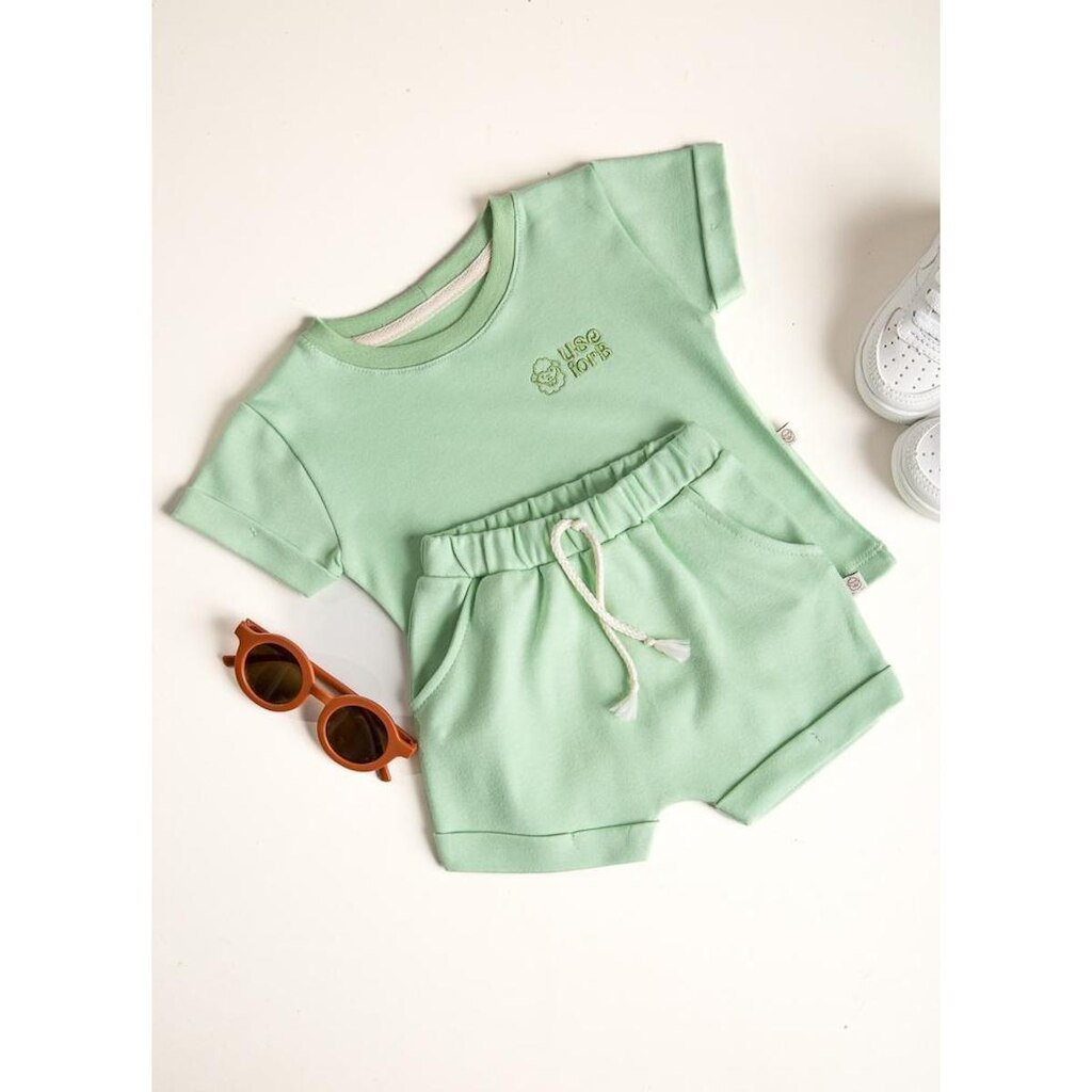 Conjunto Infantil Blusa E Shorts Bebê Elegante