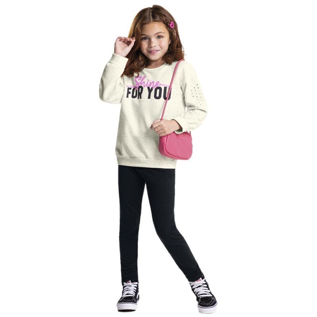 Conjunto Infantil Blusão Alongado Legging Boca Grande
