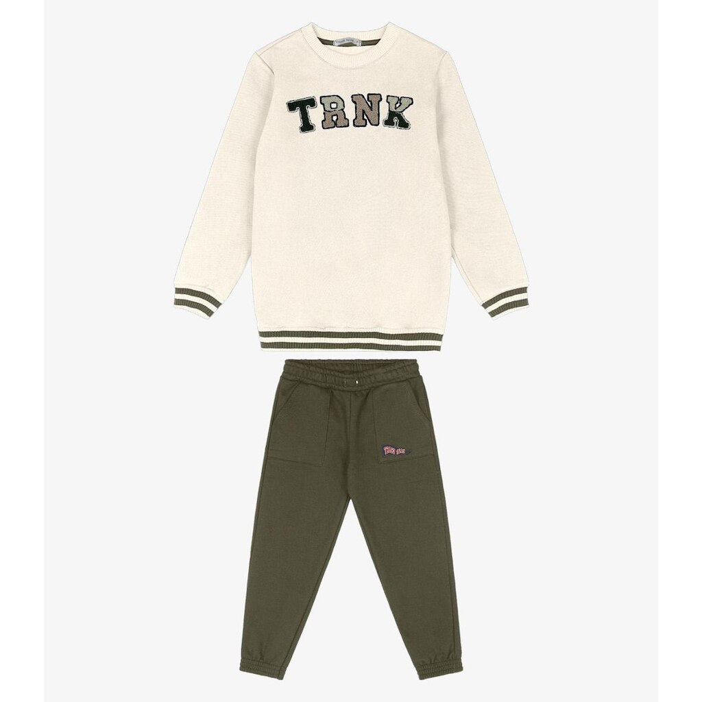 Conjunto Infantil Blusão Com Calça Trick Nick Bege