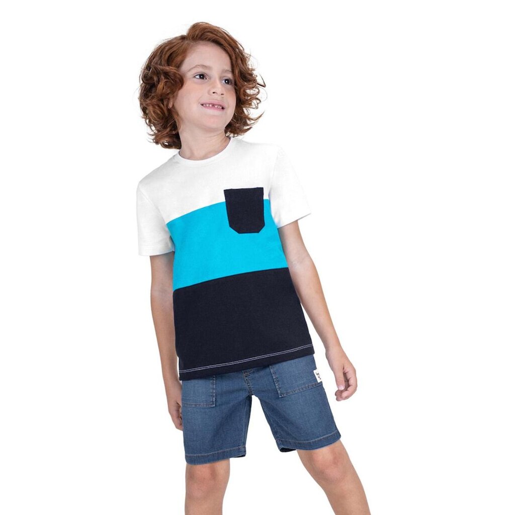Conjunto Infantil Camiseta Com Bermuda Trick Nick Branco