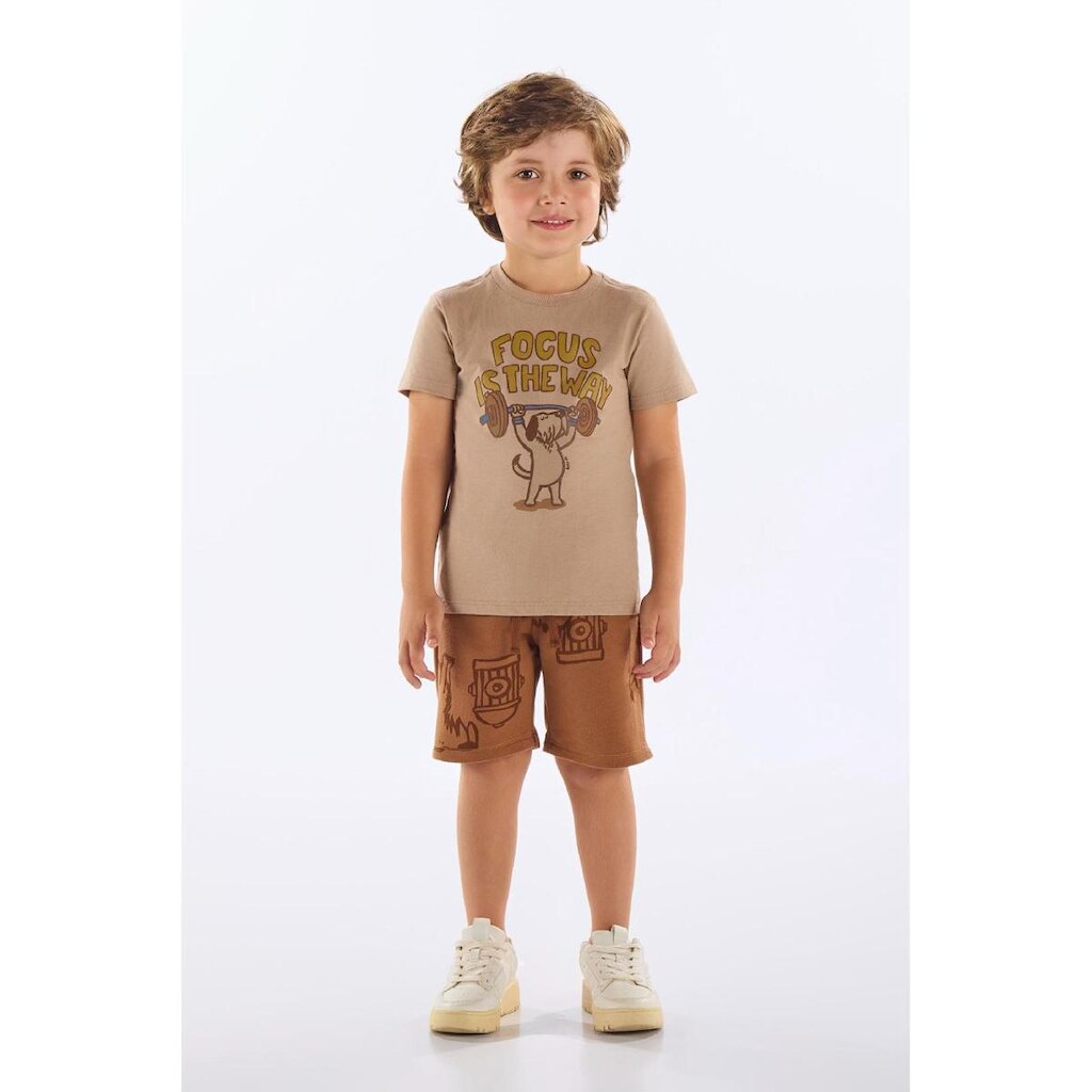 Conjunto Infantil Camiseta e Bermuda Up Baby