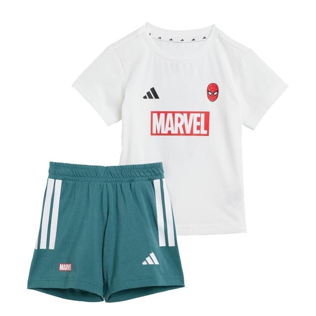 Conjunto infantil camiseta Homem-Aranha Marvel Adidas