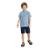 Conjunto Infantil com Bata e Bermuda para Menino Quimby - Azul