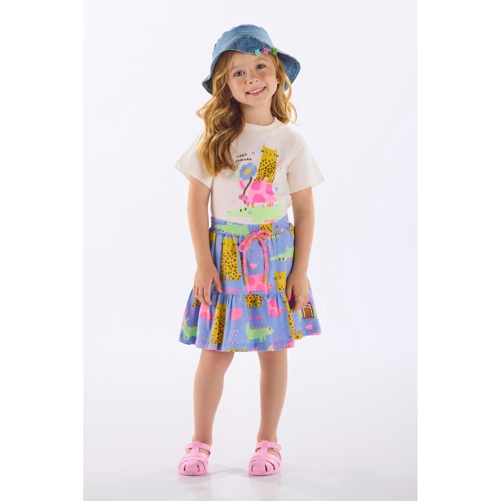 Conjunto Infantil com Blusa e Saia Up Baby
