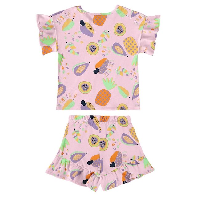 Conjunto Infantil com Blusa e Short para Menina Bee Loop