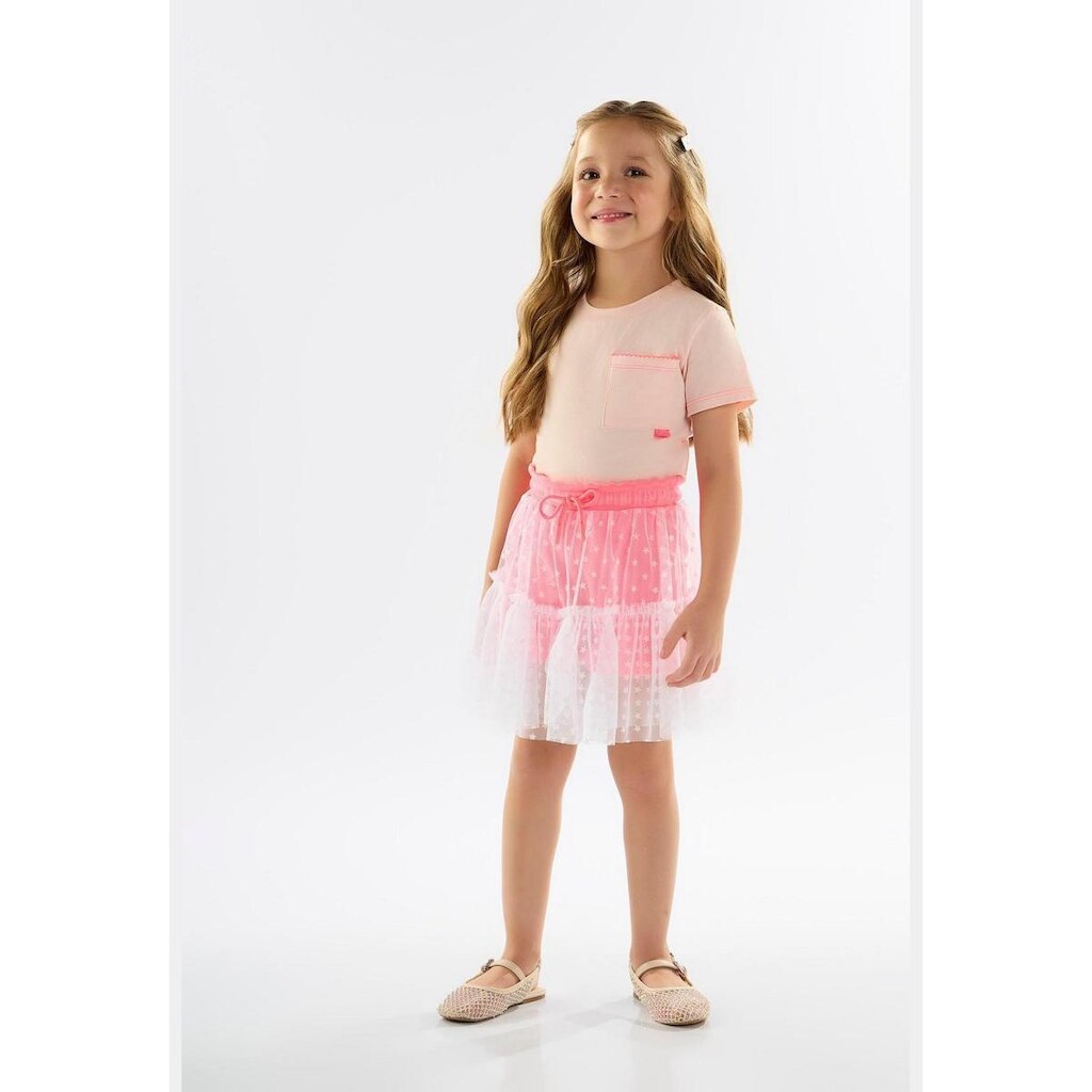 Conjunto Infantil com Blusa e Shorts com Saia Up Baby