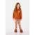 Conjunto Infantil com Blusão e Calça Peluciada Up Baby - Laranja