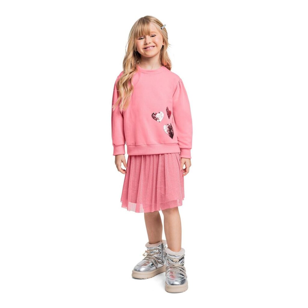 Conjunto Infantil com Blusão e Saia para Menina Quimby