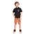 Conjunto Infantil com Camisa Polo e Bermuda para Menino Quimby - Preto