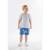 Conjunto Infantil com Camiseta e Bermuda para Menino Up Baby - Azul