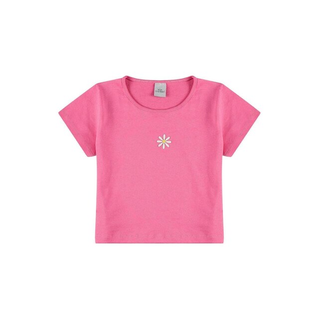Conjunto Infantil Cropped Girassol Pink