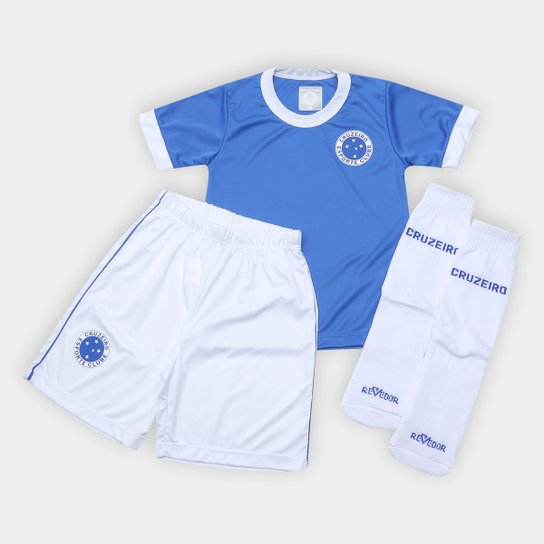 Conjunto Infantil Cruzeiro Artilheiro - Azul+Branco