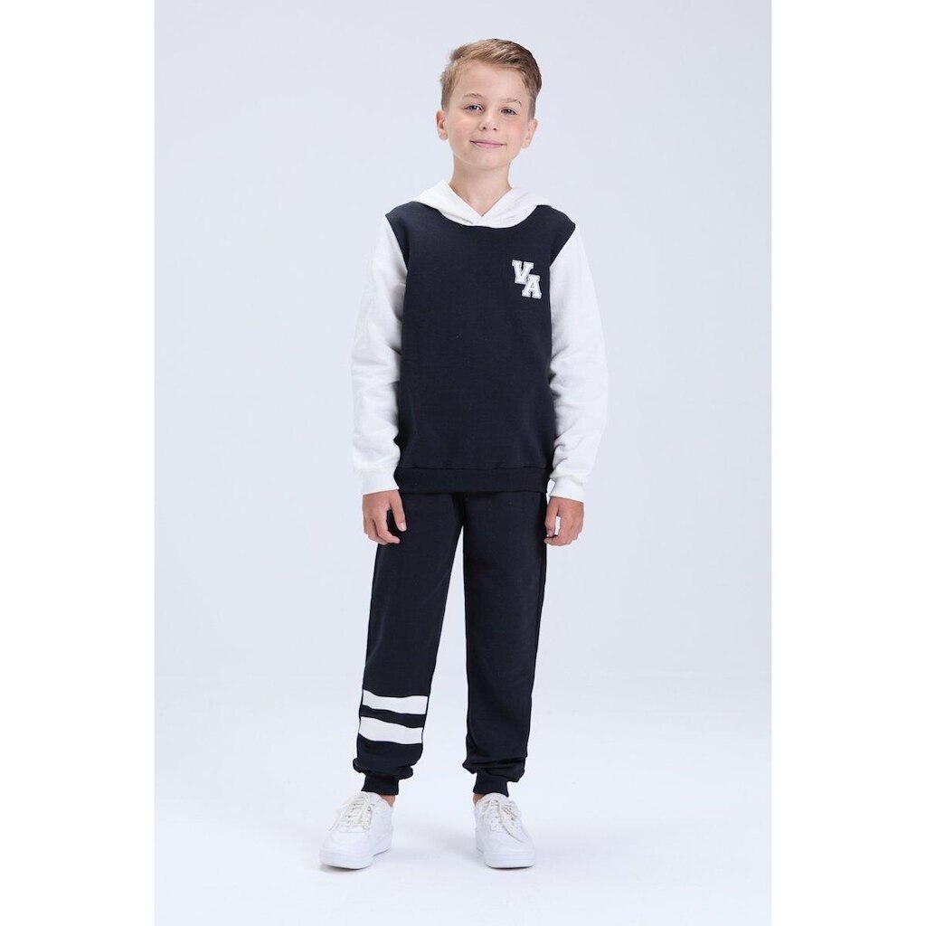 Conjunto Infantil de Inverno Masculino Moletom VA com Capuz