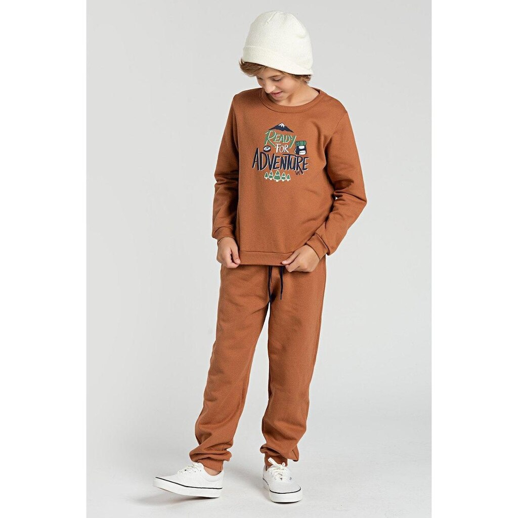 Conjunto Infantil de Moletom Feminino Aventureiro